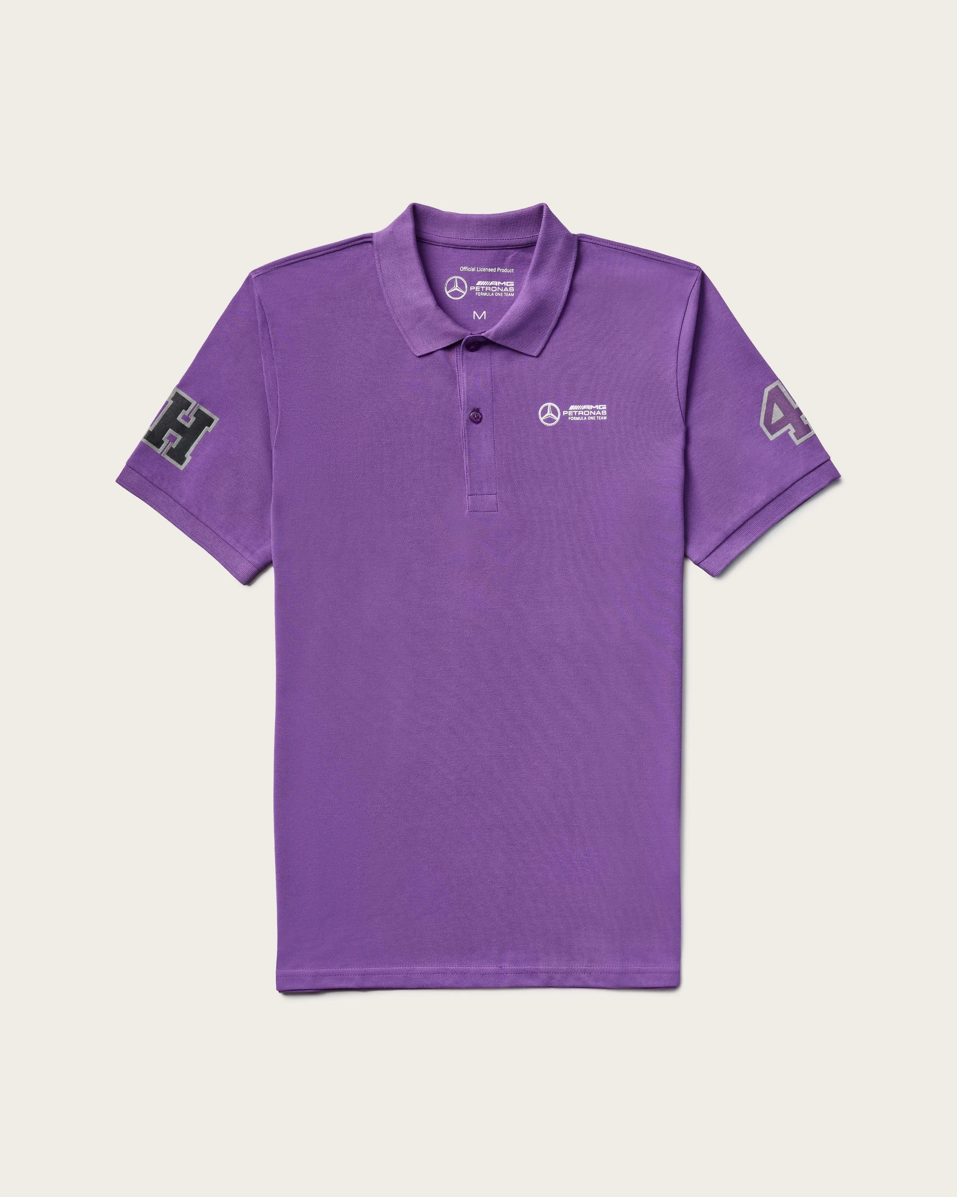 Mens Lewis Hamilton Polo Purple