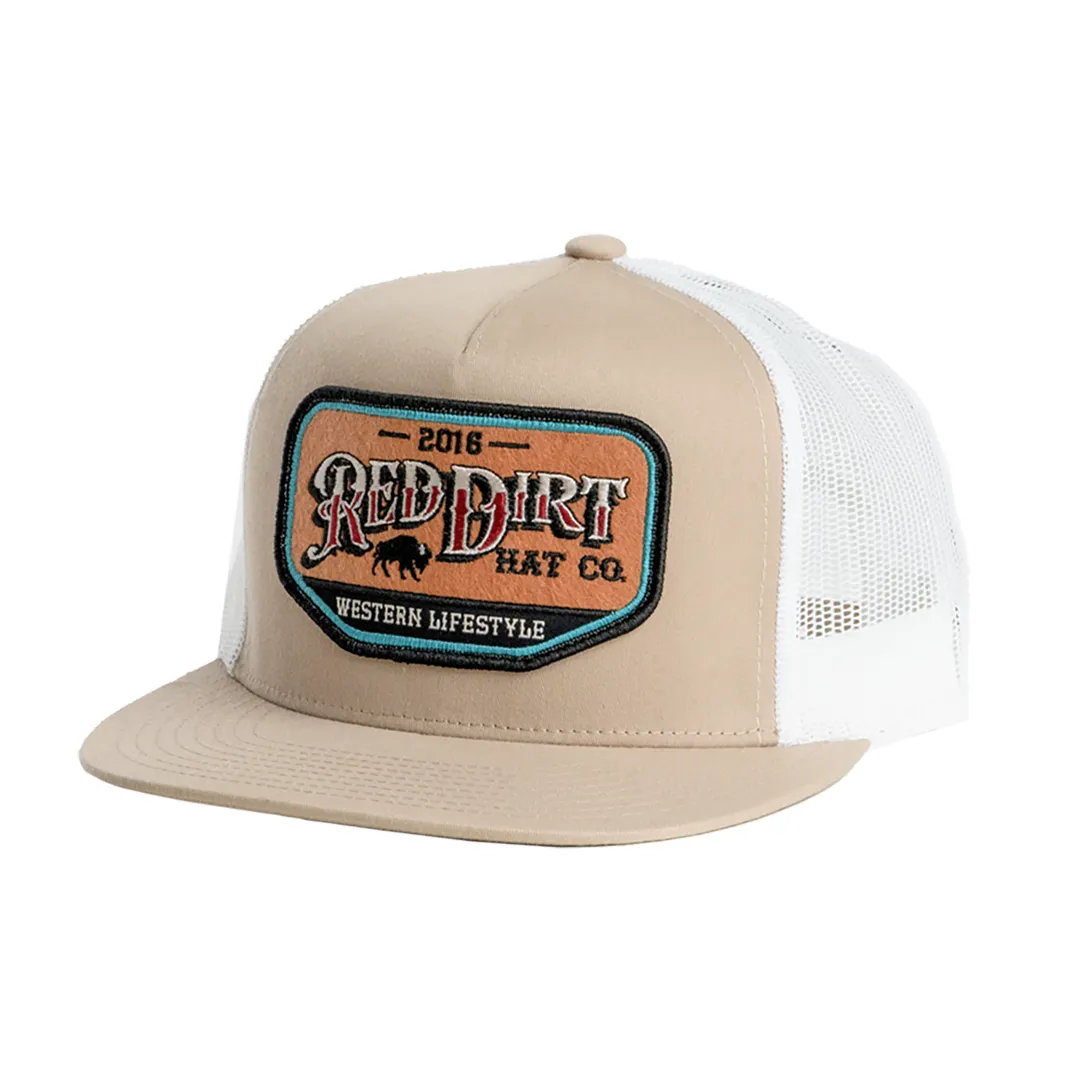 Men's Red Dirt Hat Co Tan/White Cap RDHC-484