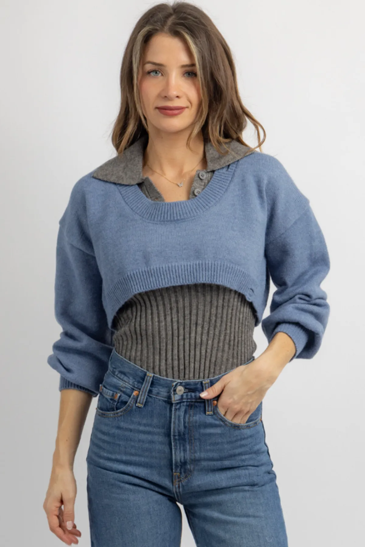 MINELLI CONTRAST TWO PIECE TOP