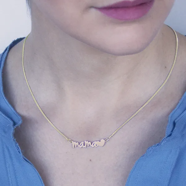 Mum Heart Gold Necklace