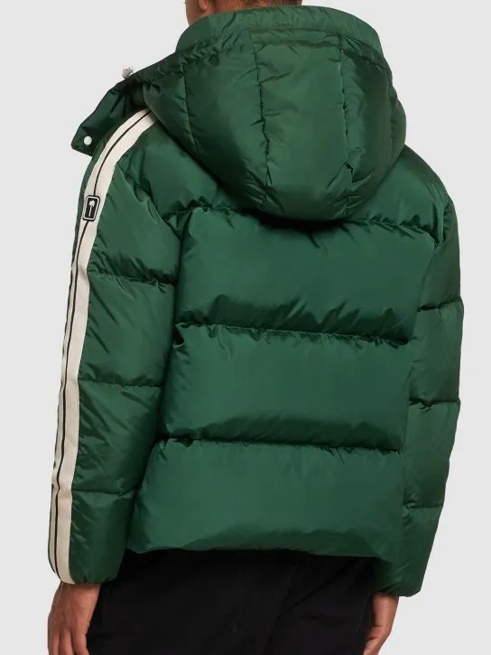 Palm Angels   Hooded nylon down track jacket 