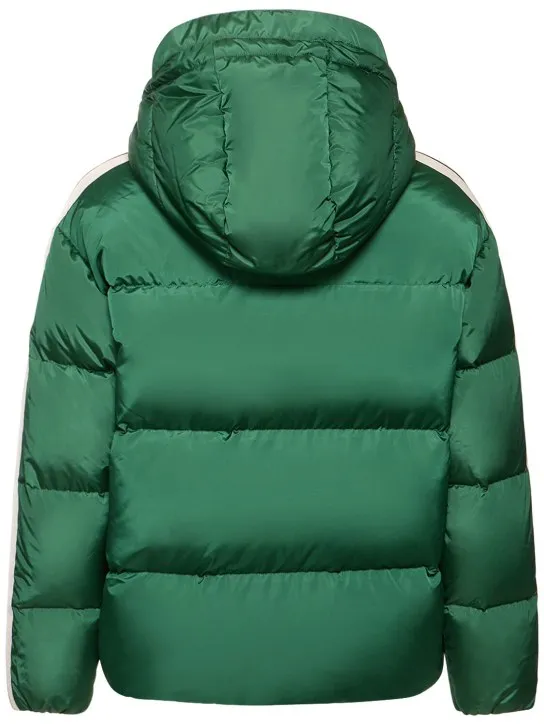 Palm Angels   Hooded nylon down track jacket 