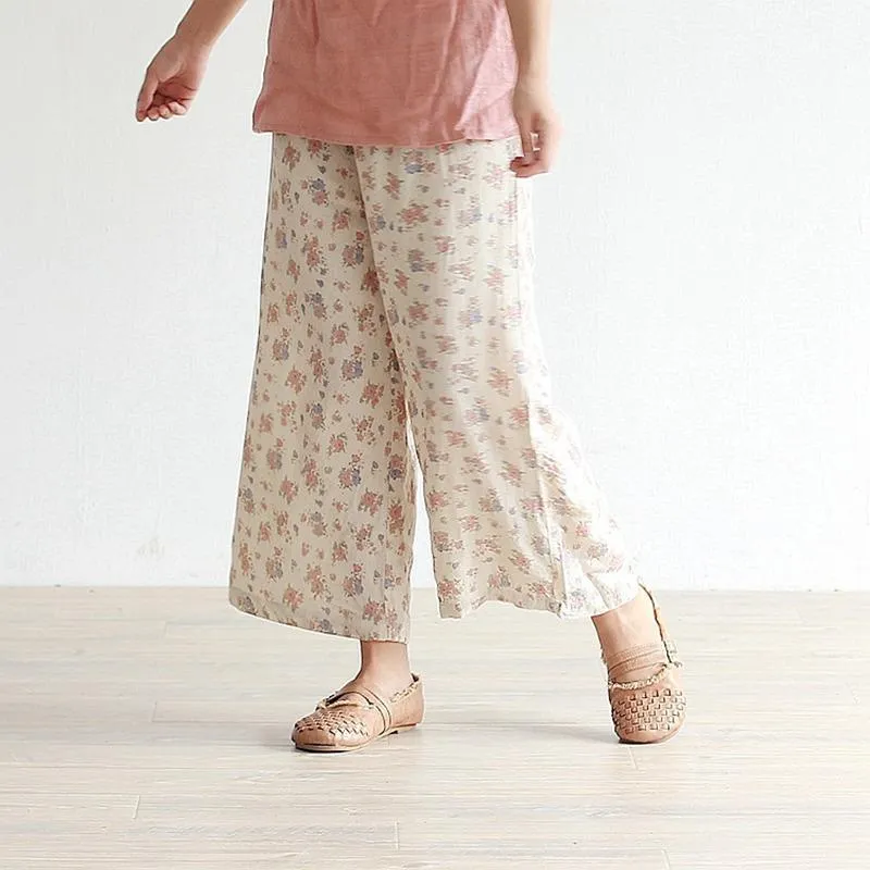 Periwinkle Floral High Waist Palazzo Pants