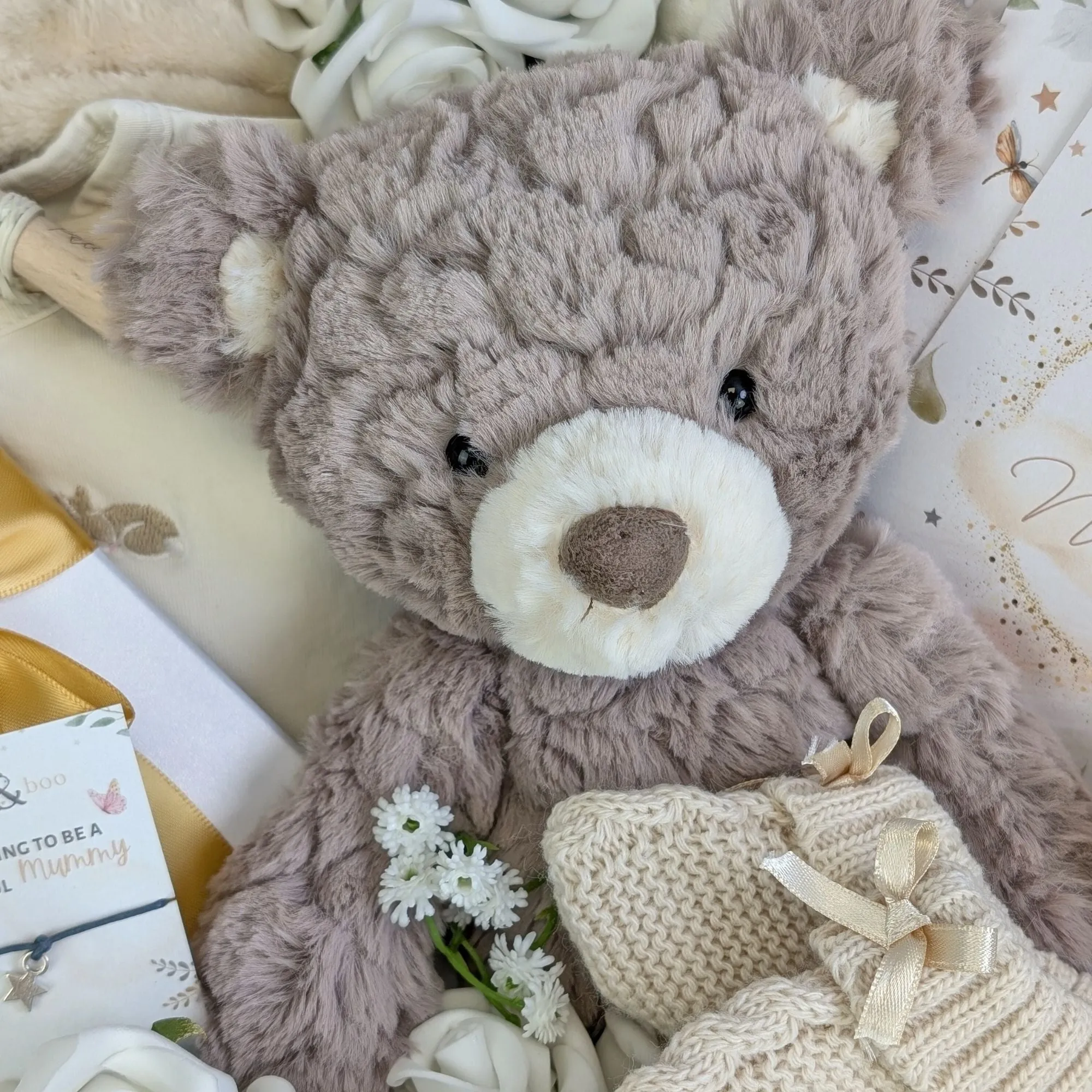 Personalised Large Mum & Baby Gifts Hamper Box Barney Bear & Bunny