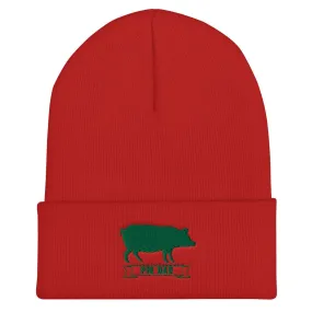 Pig Dad Cuffed Knit Hat proud parent pig hog farmer farming cap hat