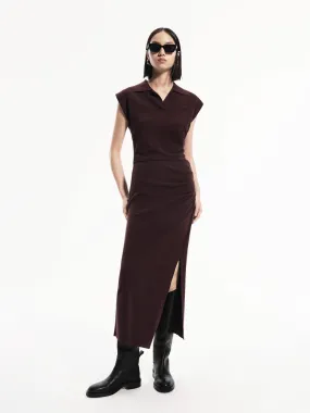 Polo Collar Fitted Dress Set