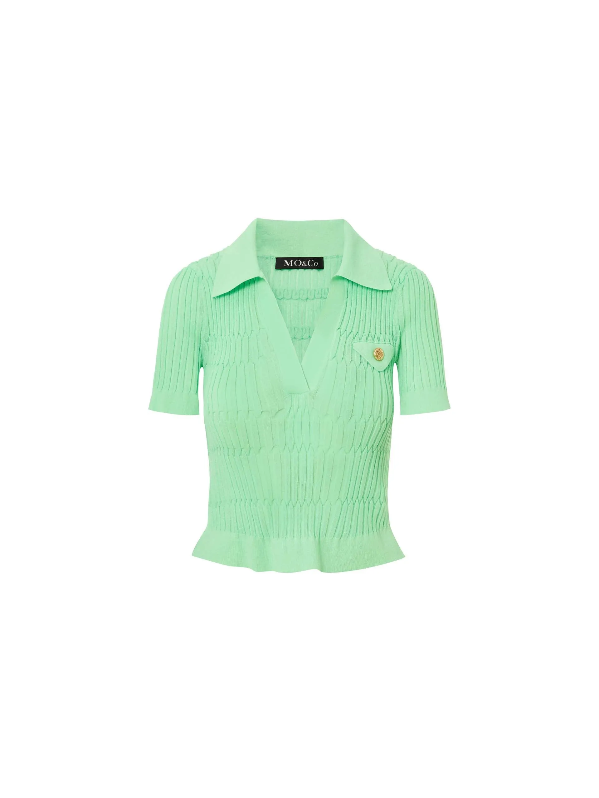 Polo Collar Structured Top