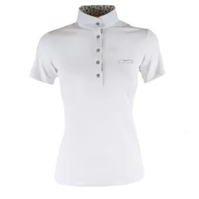 POLO DA CONCORSO DONNA PIQUET COLLO COREANA Mod. BASILEA/15 ANIMO Col. BIANCO