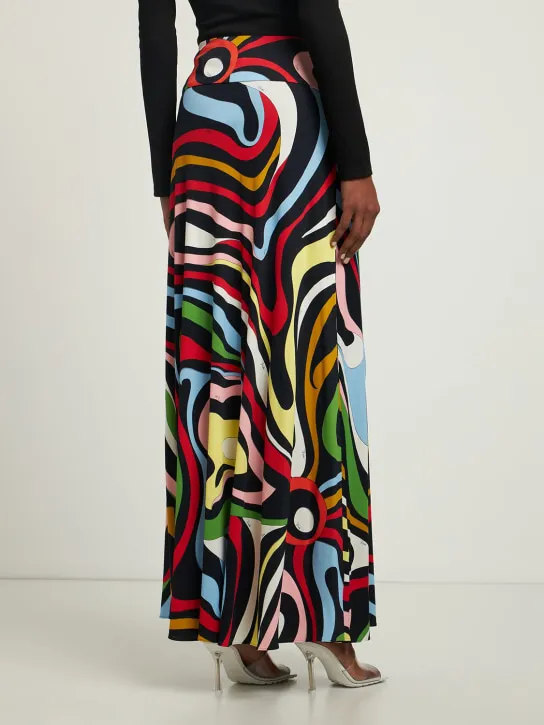 Pucci   Jersey Marmo print maxi skirt 