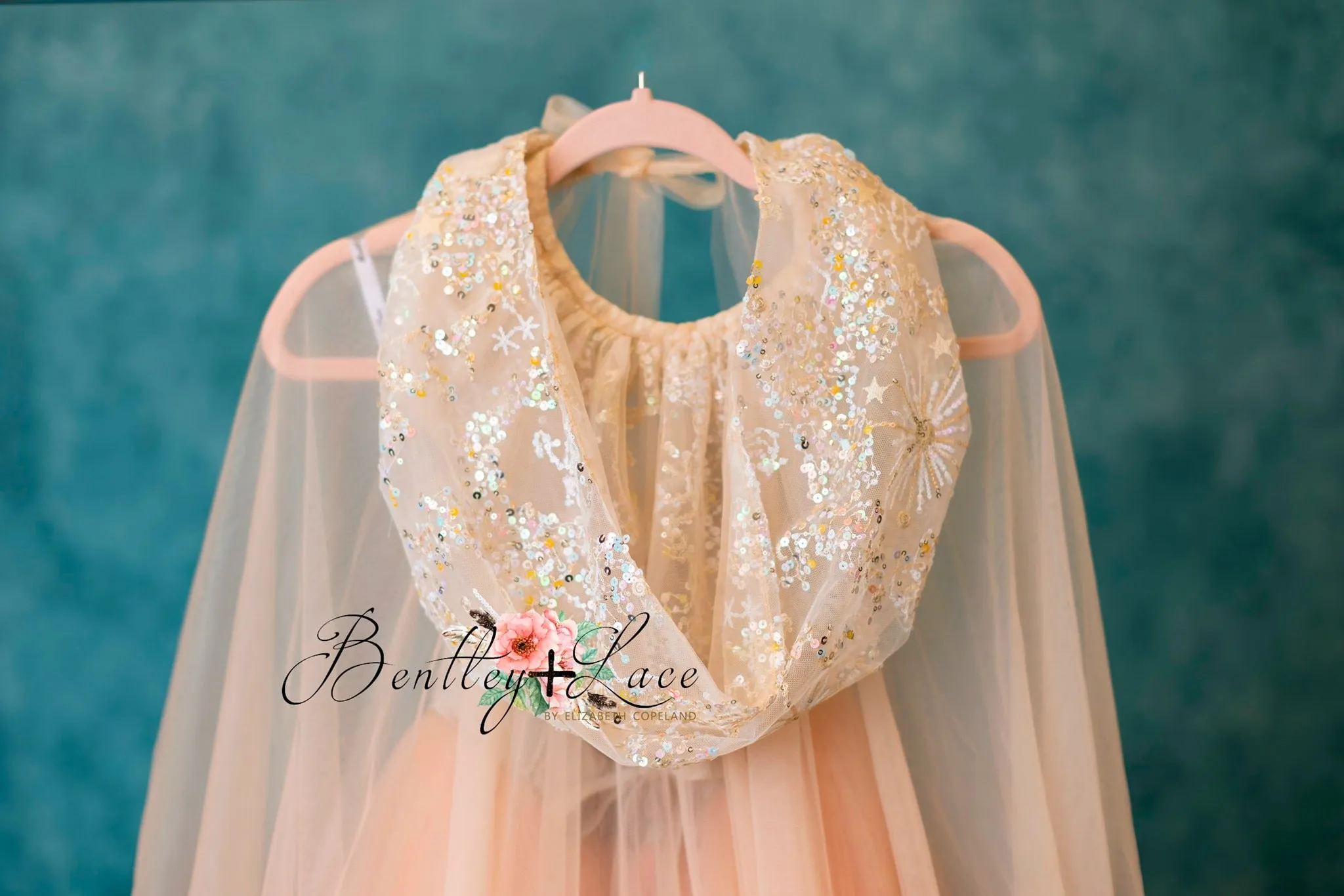 "Nassau" - Starry Hooded tulle Cape