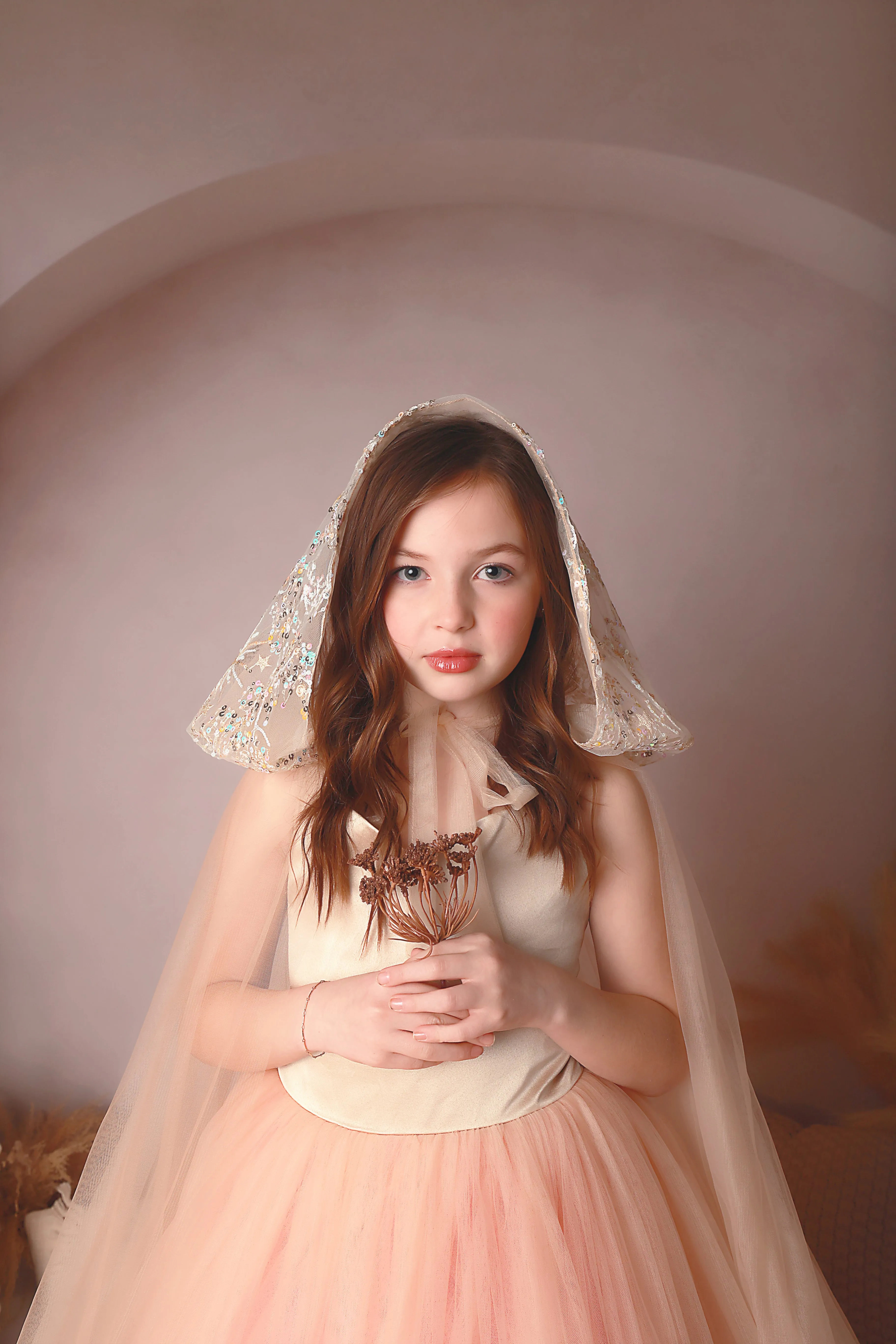 "Nassau" - Starry Hooded tulle Cape
