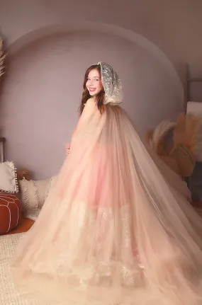 "Nassau" - Starry Hooded tulle Cape