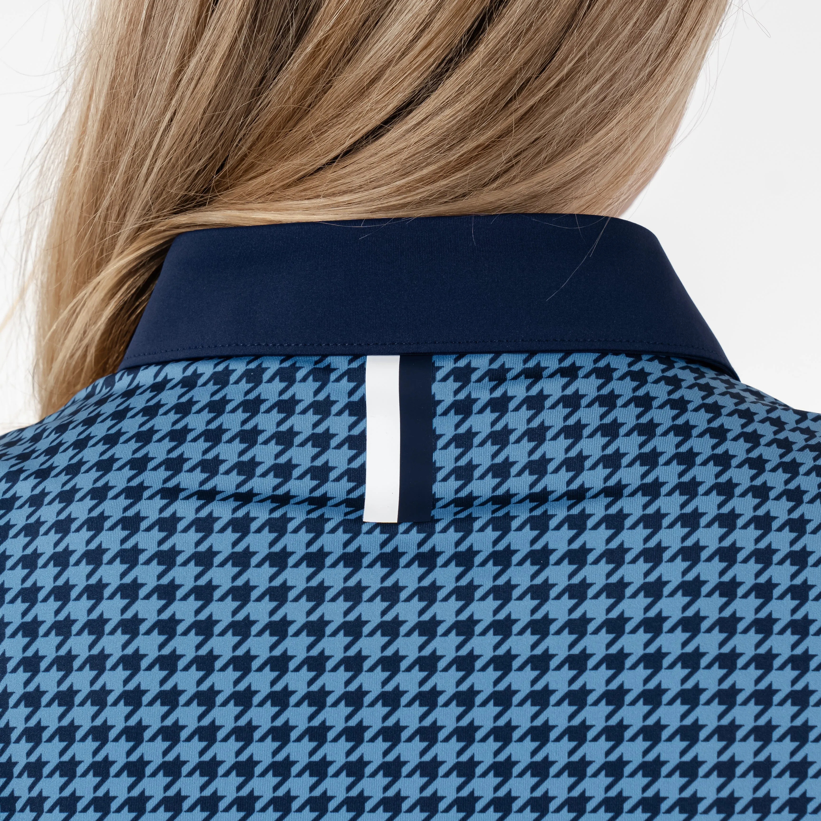 Royal Houndstooth Performance Polo | The Royal Houndstooth - Highcountry Blue/Fleet Navy