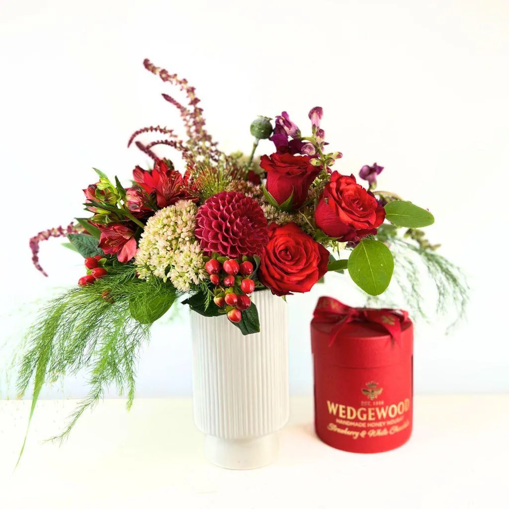 Ruby Red Flower Arrangement