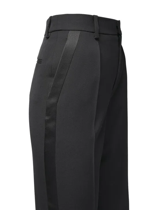 Saint Laurent   Grain de poudre high waist wool pants 