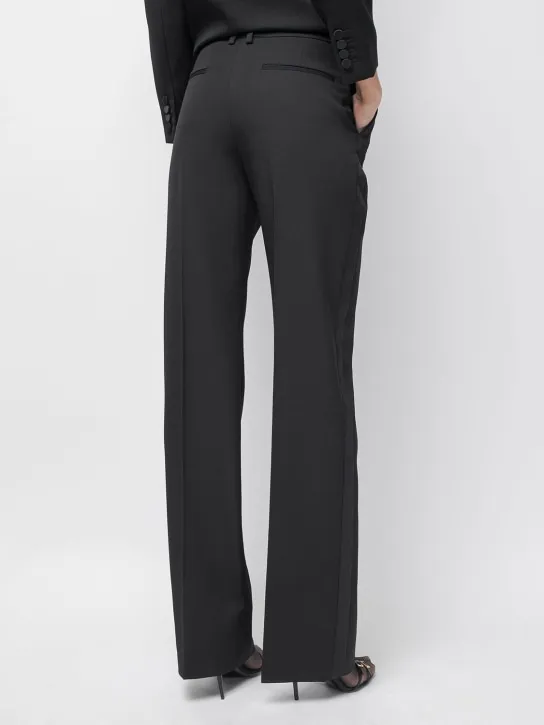 Saint Laurent   Grain de poudre high waist wool pants 