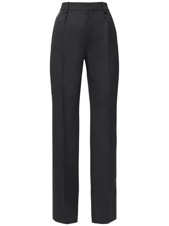 Saint Laurent   Grain de poudre high waist wool pants 