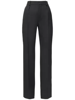 Saint Laurent   Grain de poudre high waist wool pants 