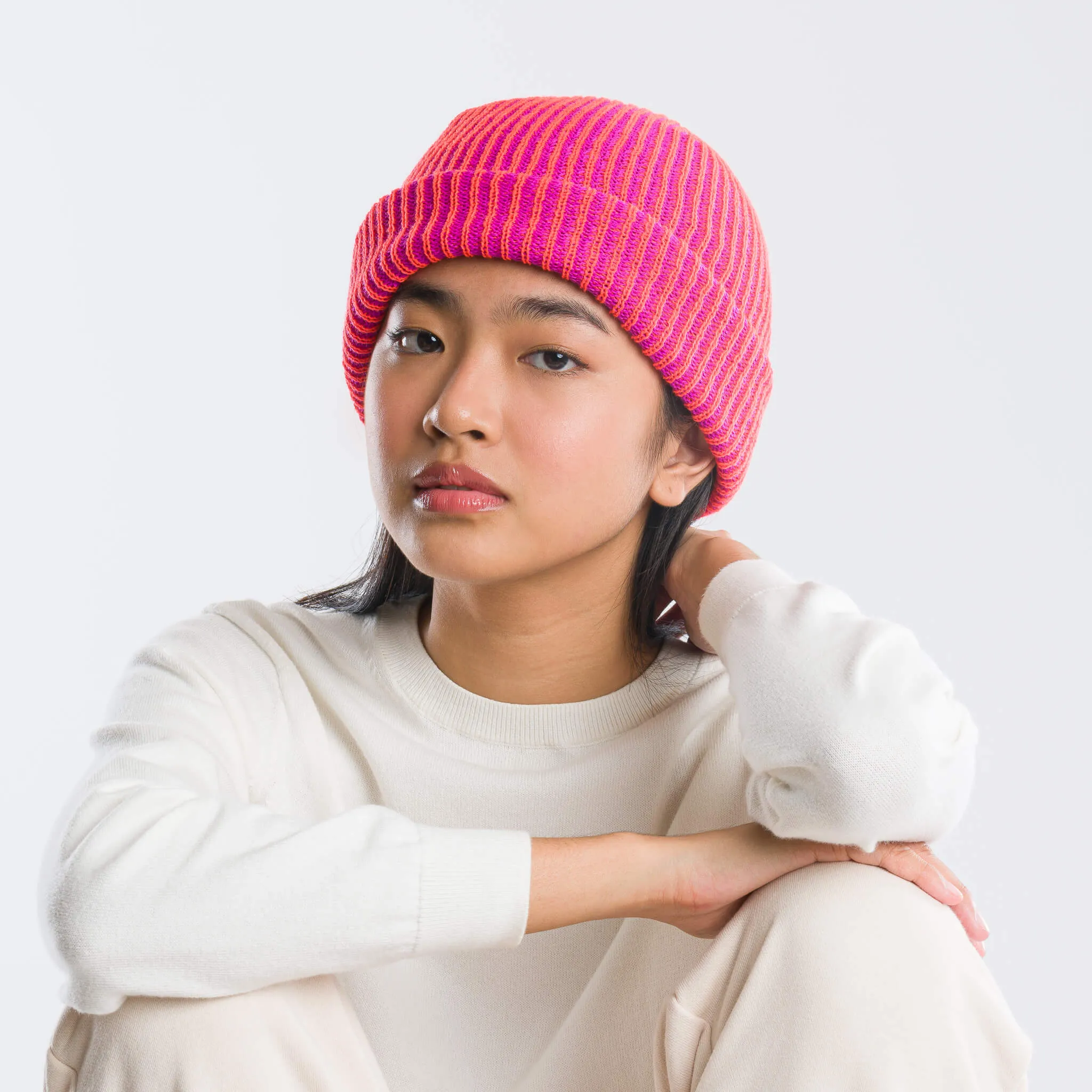 Simple Rib Knit Beanie