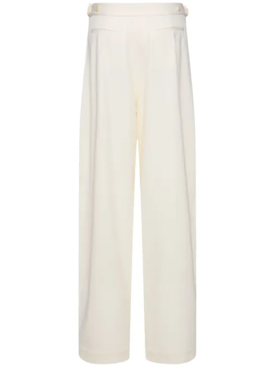 St. Agni   Adjustable pleated wool pants 