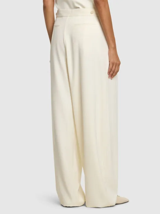 St. Agni   Adjustable pleated wool pants 