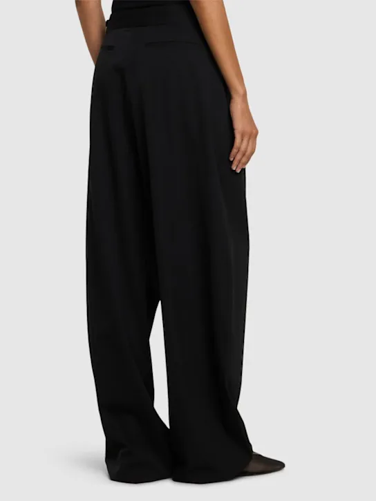 St. Agni   Adjustable pleated wool pants 
