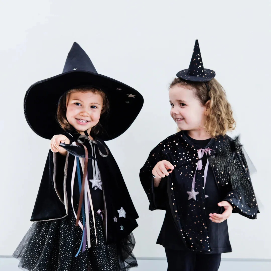 Starry Velvet Mini Witch Hat