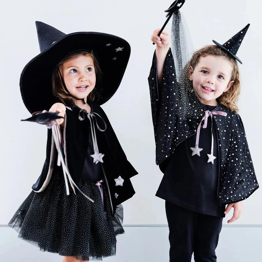 Starry Velvet Mini Witch Hat
