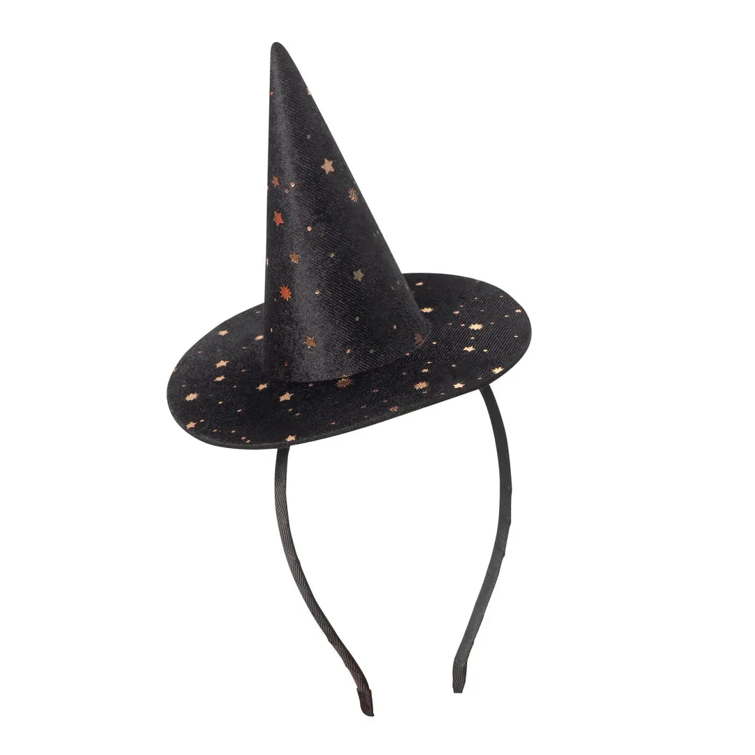 Starry Velvet Mini Witch Hat