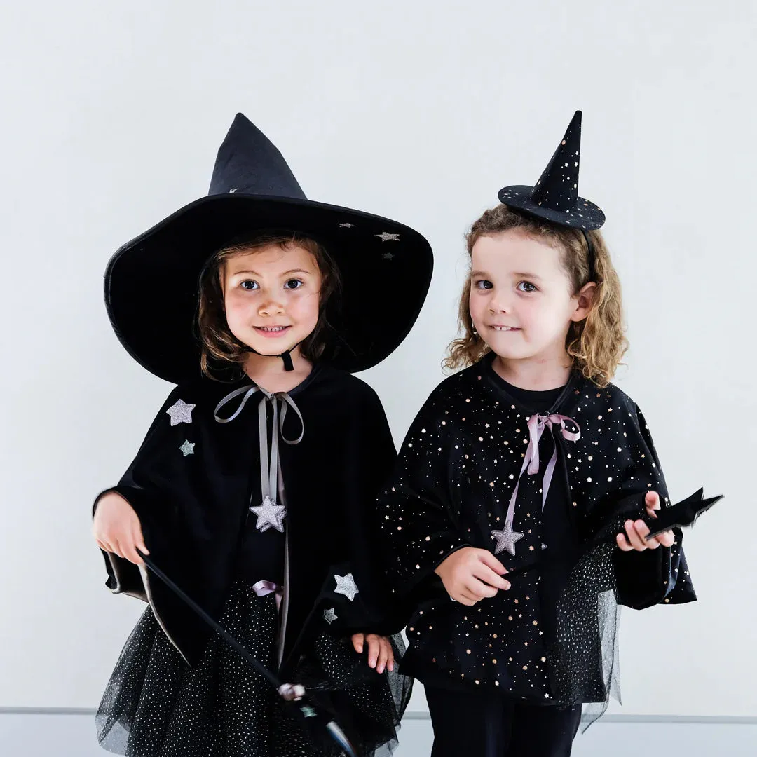 Starry Velvet Mini Witch Hat