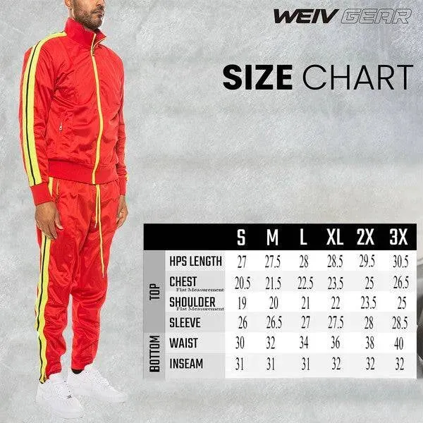 Striped Tape Front Pleat Track Suit
