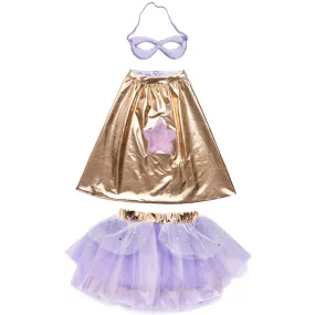 Super Duper Tutu, Cape & Mask Lilac/Rose Gold - Size 4/6
