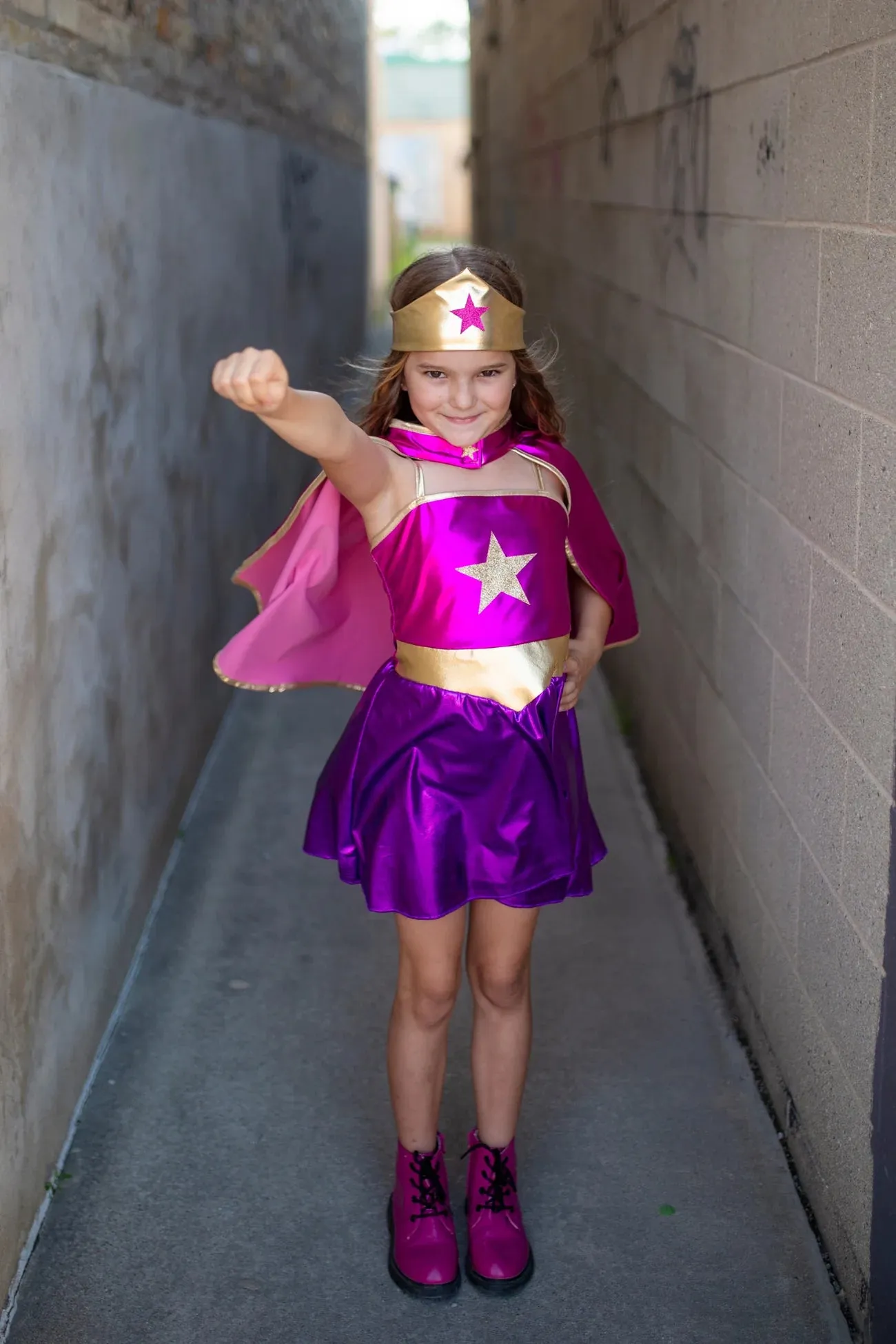 Superhero Star Dress and Cape Set