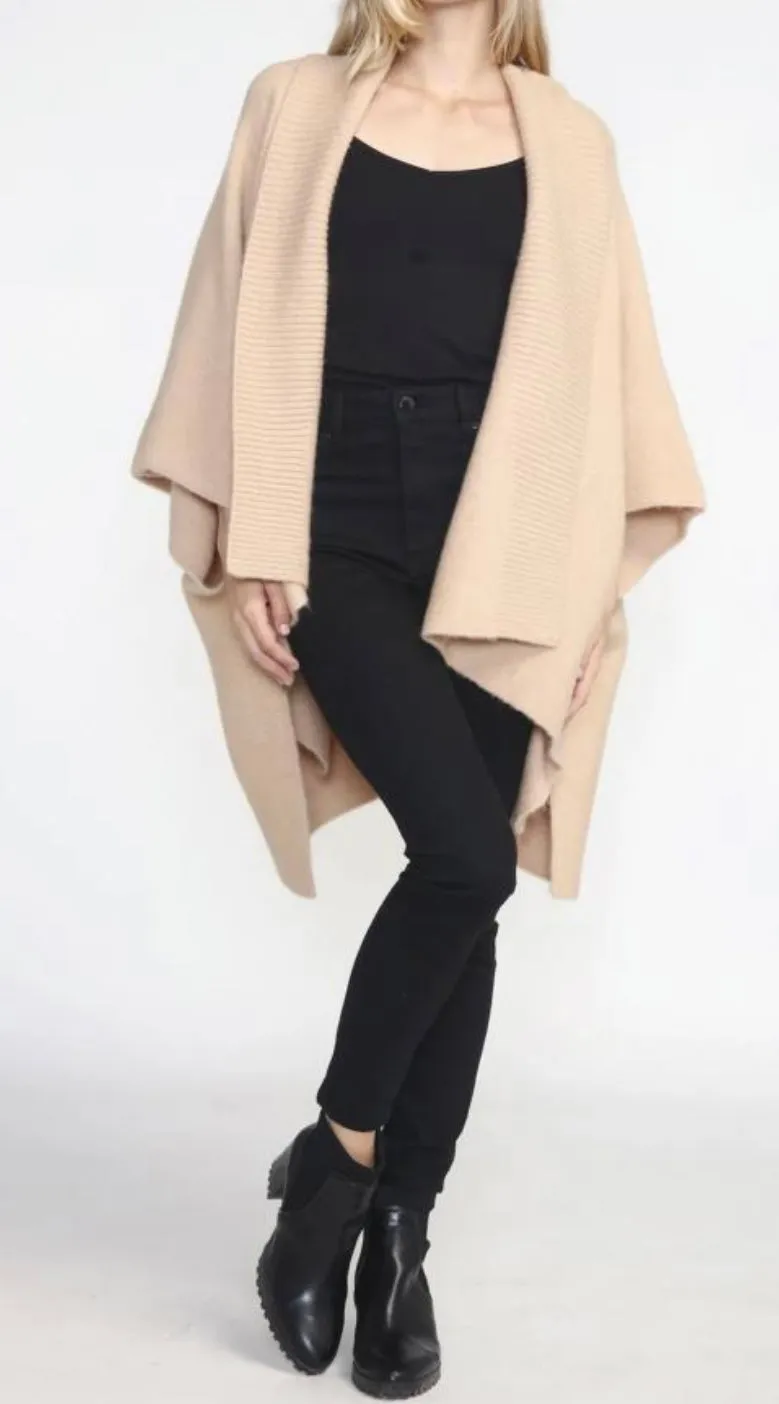 Sweater Knit Wrap cardigan with pockets *available in sage, black, oat