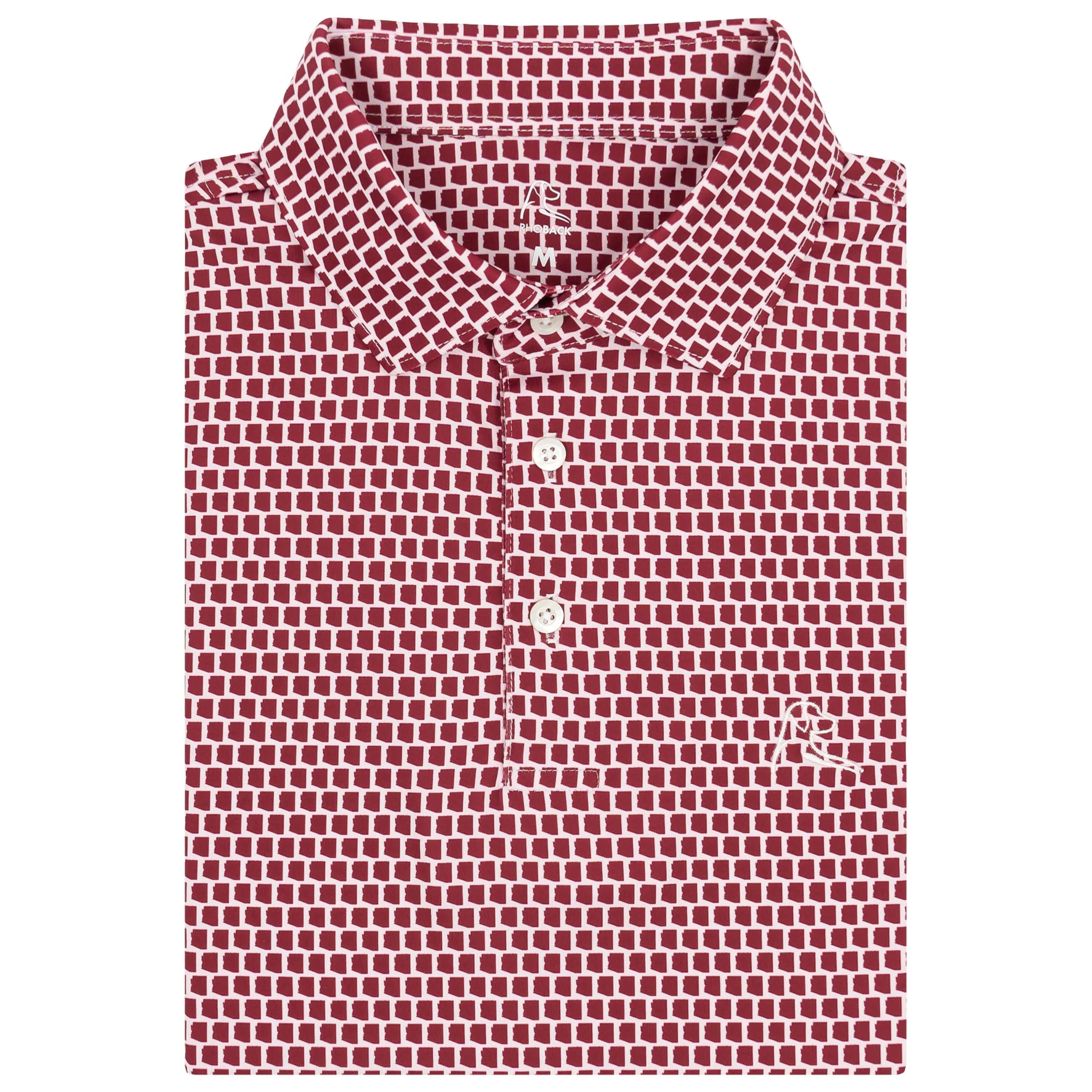 The Camelback | Performance Polo | The Camelback - Dark Maroon/White