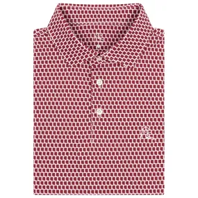 The Camelback | Performance Polo | The Camelback - Dark Maroon/White