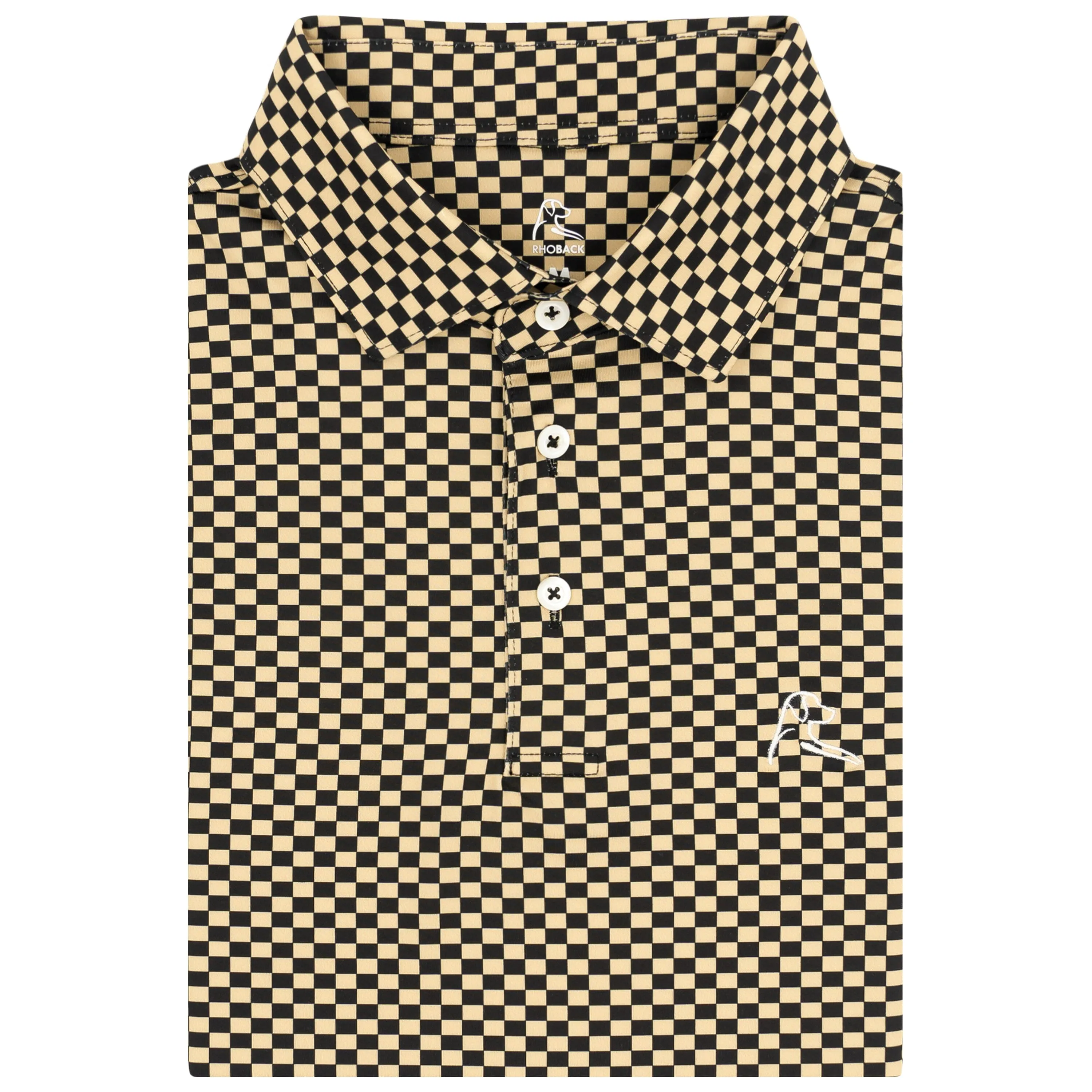 The CO | Performance Polo | The CO - Old Gold/Black