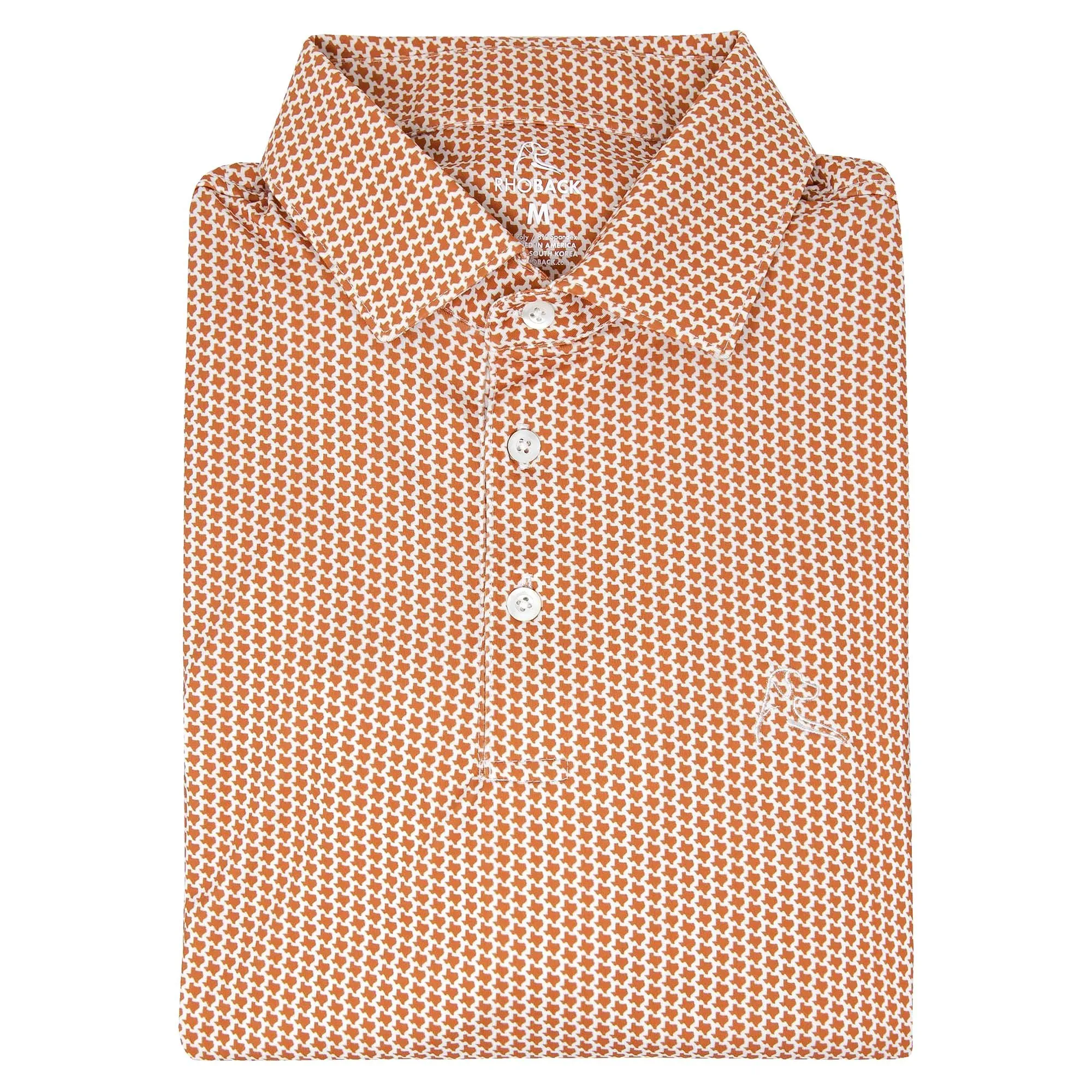 The Don't Mess | Performance Polo | The Don't Mess - Burnt Orange/White