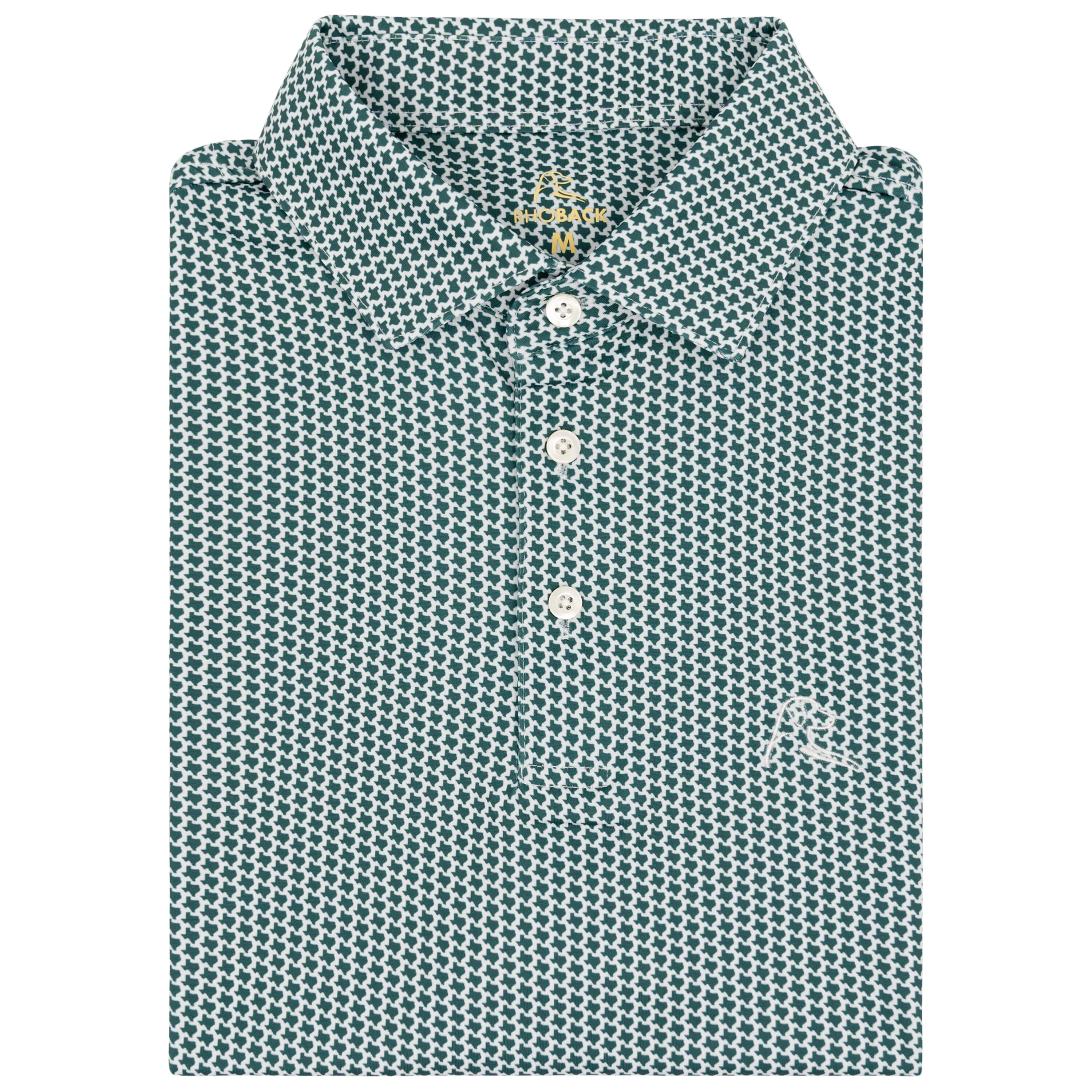 The Don't Mess | Performance Polo | The Don't Mess - Forest Green/White