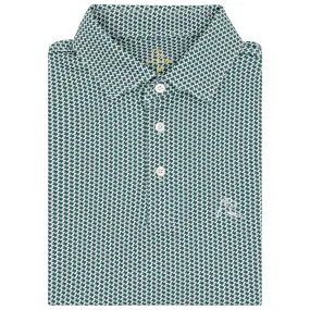 The Don't Mess | Performance Polo | The Don't Mess - Forest Green/White