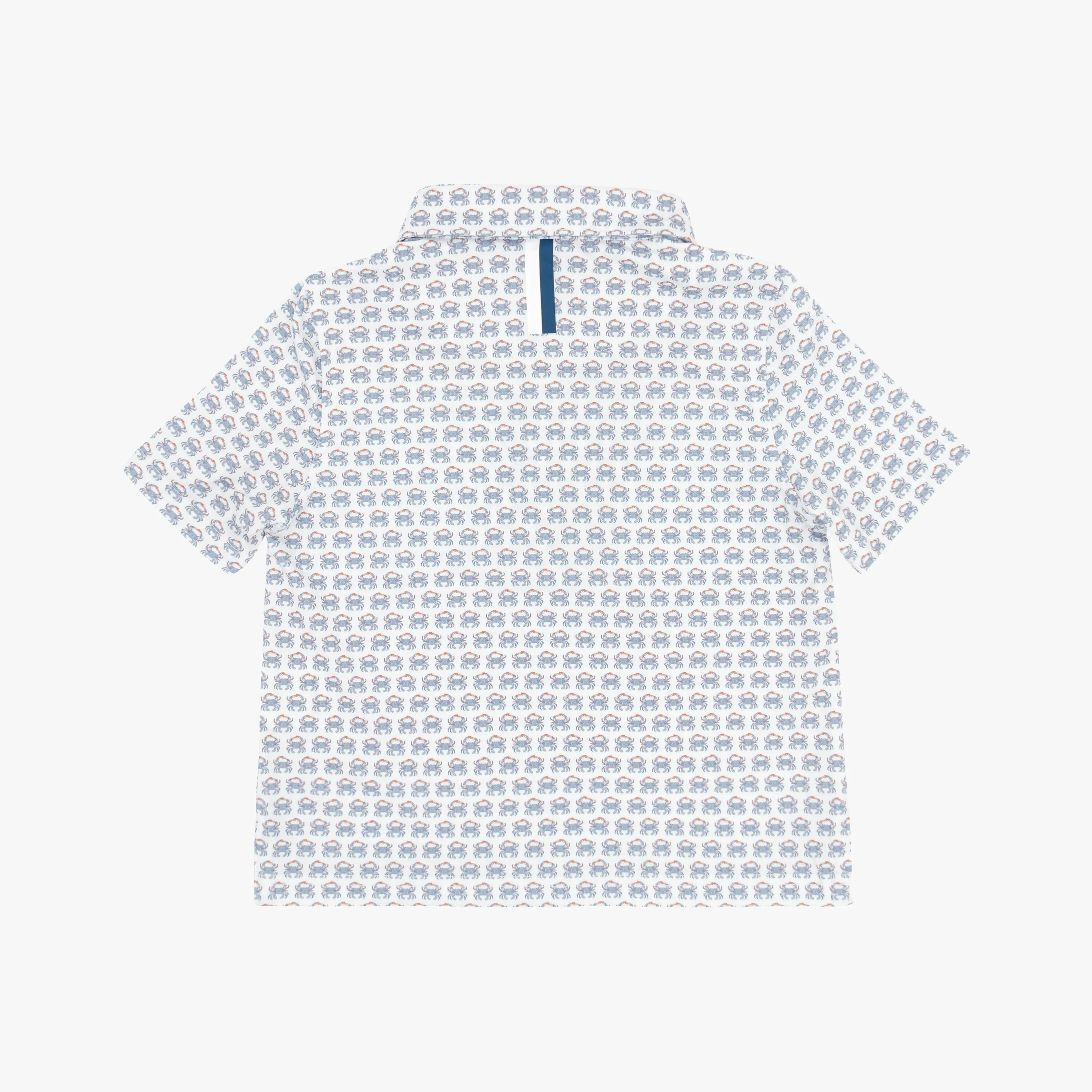 The Lil' Blue Crab | Performance Polo | The Blue Crab - White