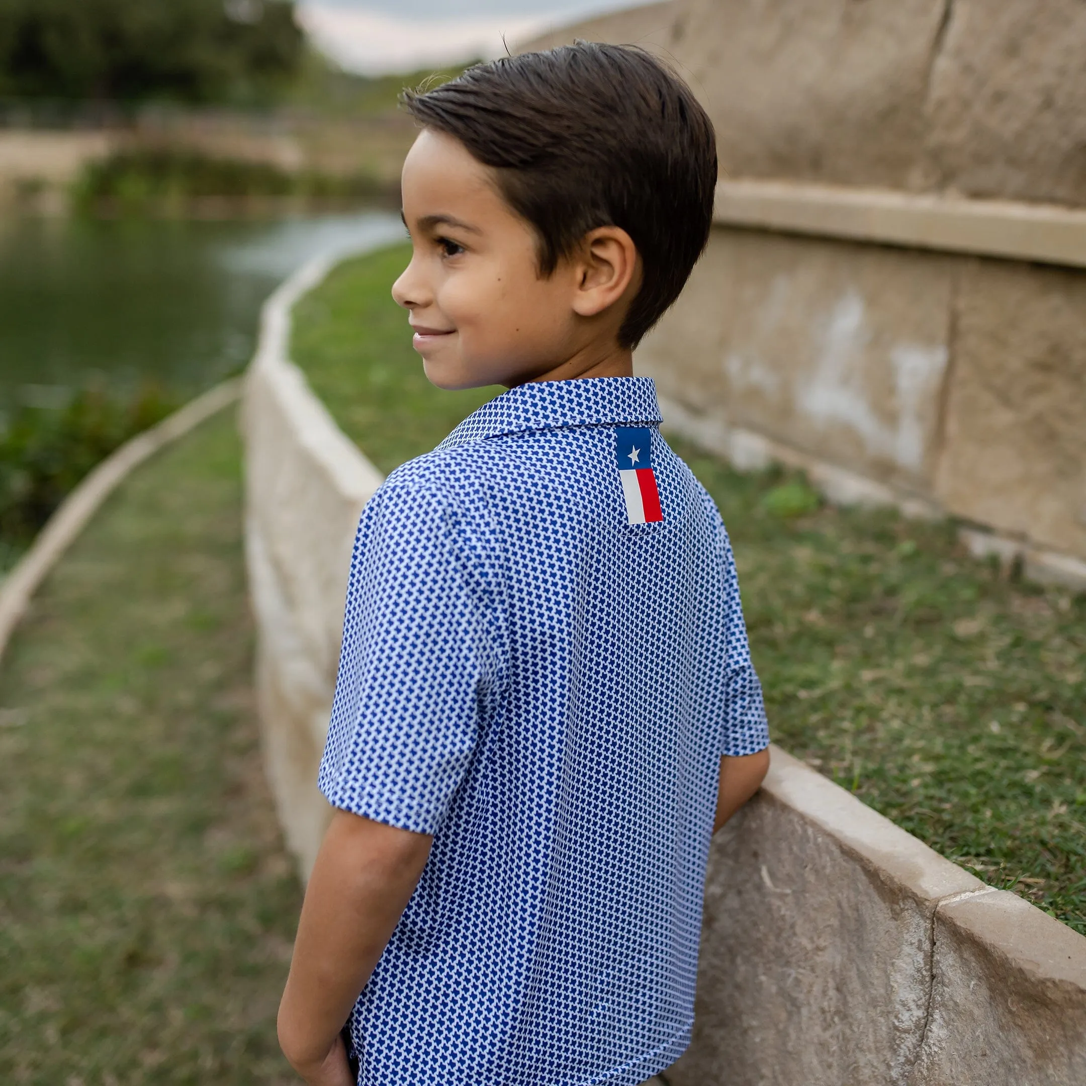 The Lil' Don't Mess | Performance Polo | The Don't Mess - Ocean Blue/White