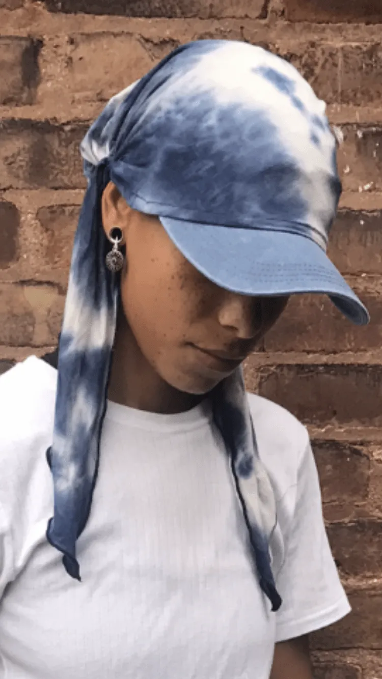 Tie Dye Sun Visor Headscarf Hijab Hat To Cover and Conceal Your Hair In The Sun Baseball Cap