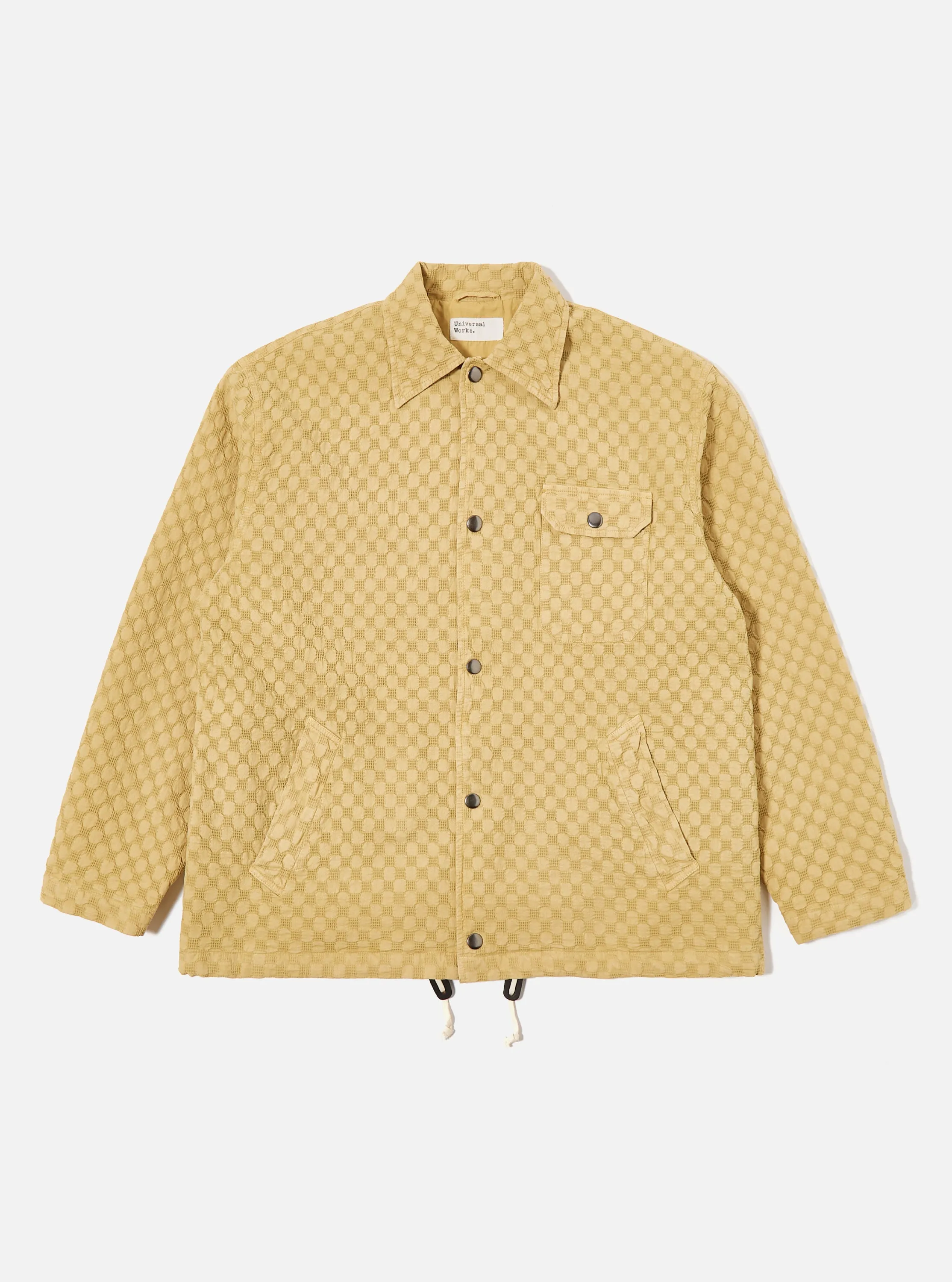 Universal Works Head Coach Jacket in Camel Dot Waffle