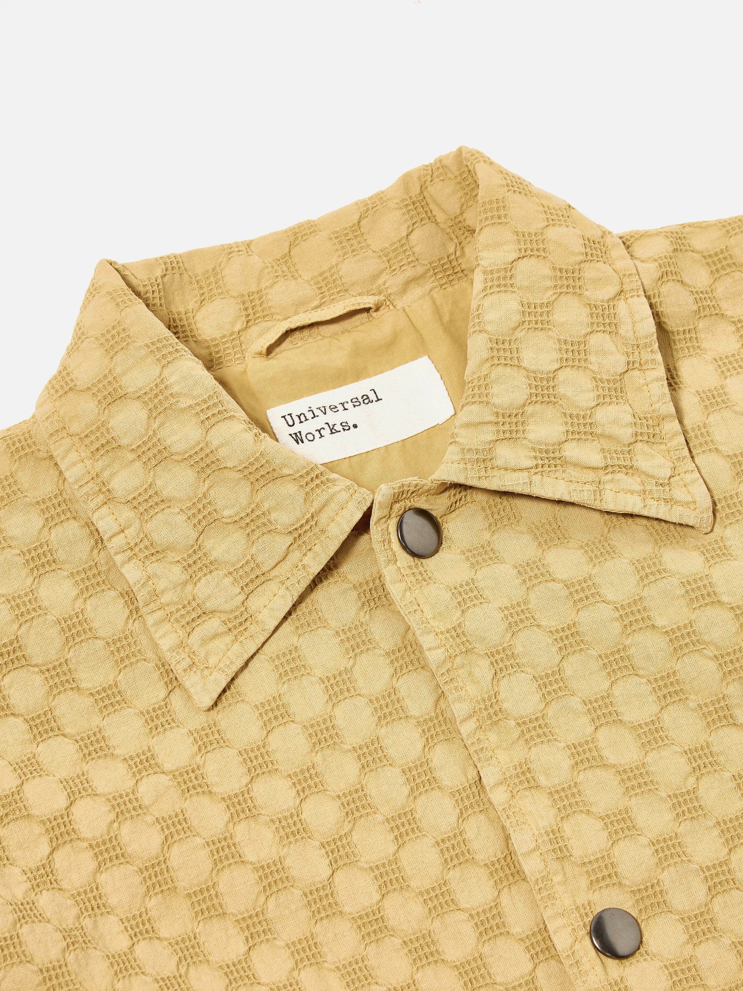 Universal Works Head Coach Jacket in Camel Dot Waffle