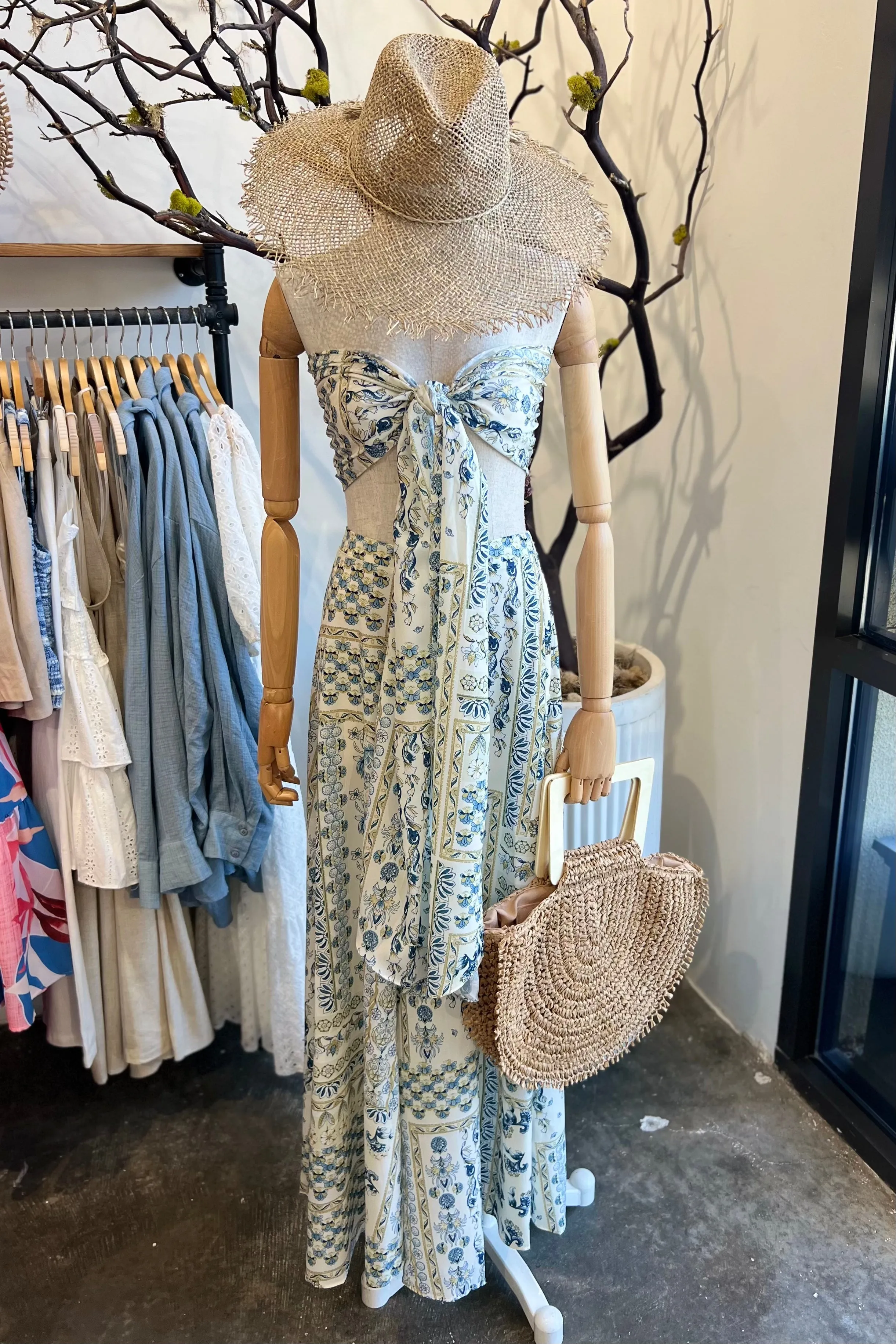 VIA ROMA TIE FRONT CROP TOP