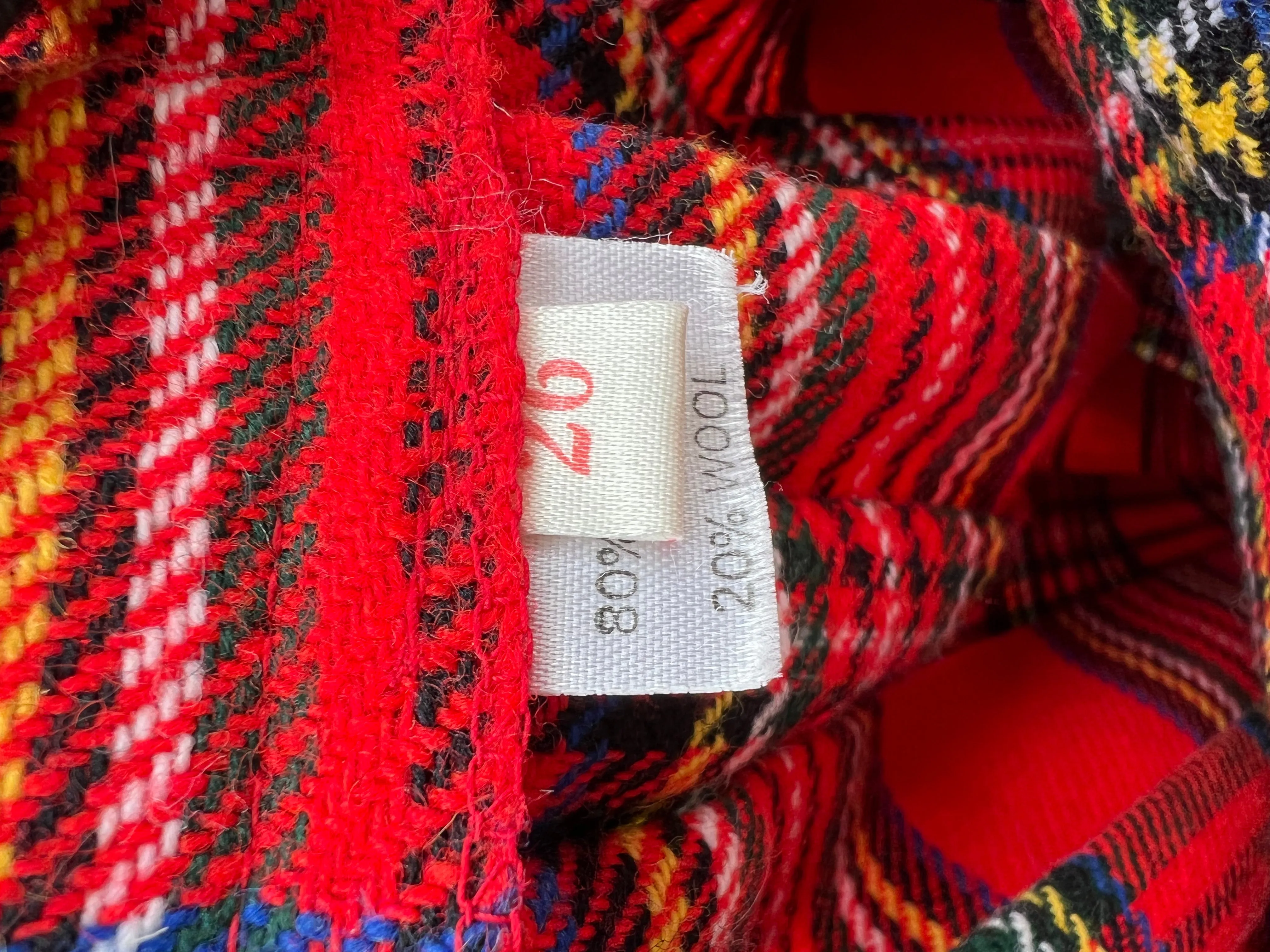 Vintage 80's Scottish Wool Plaid (Tartan) Kilt Skirt