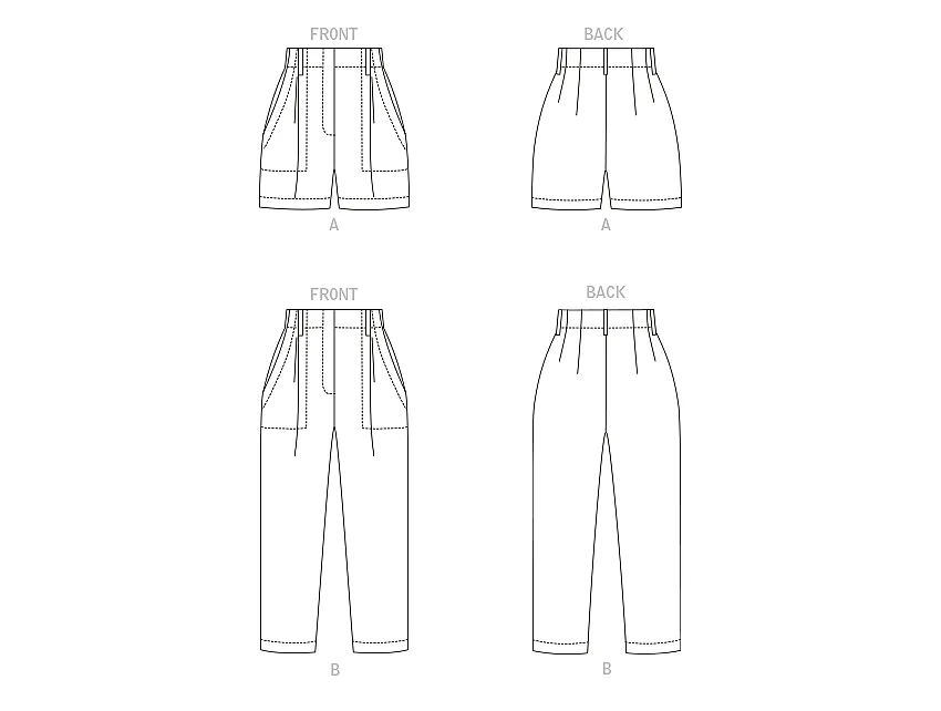 Vogue Pattern V1900 Misses' Shorts & Pants
