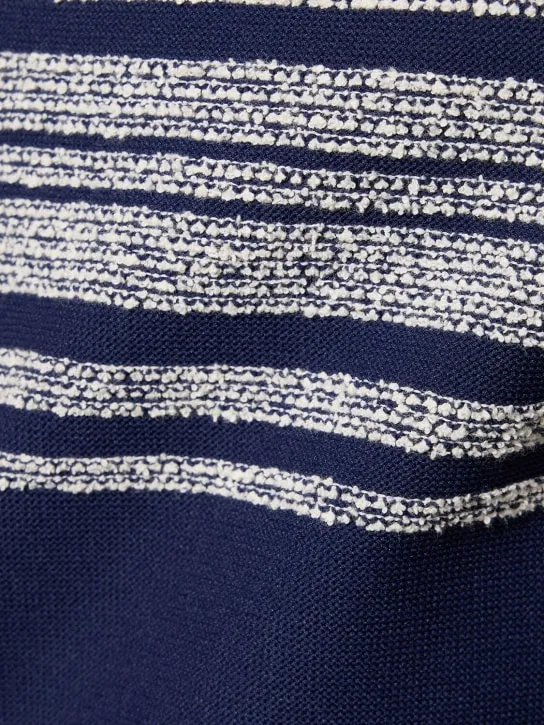 Wales Bonner   Striped tech blend polo 