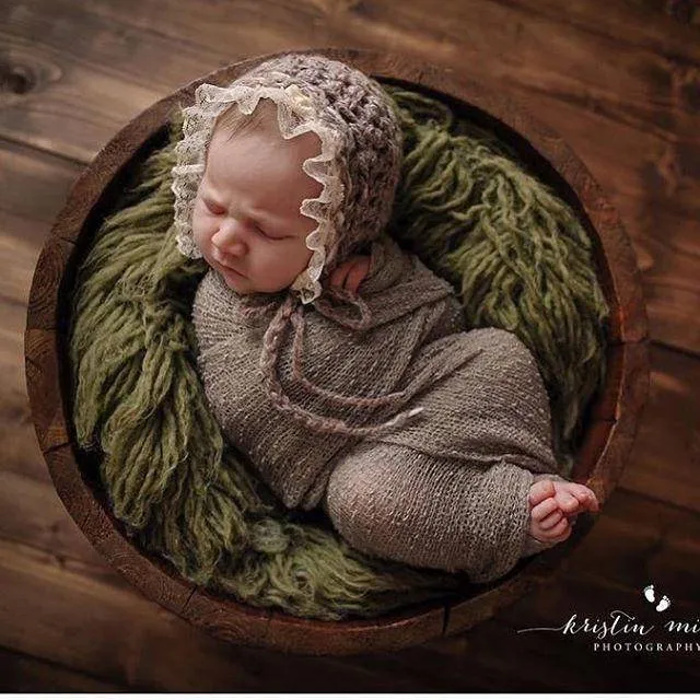 Walnut Grove Newborn Lace Bonnet Hat